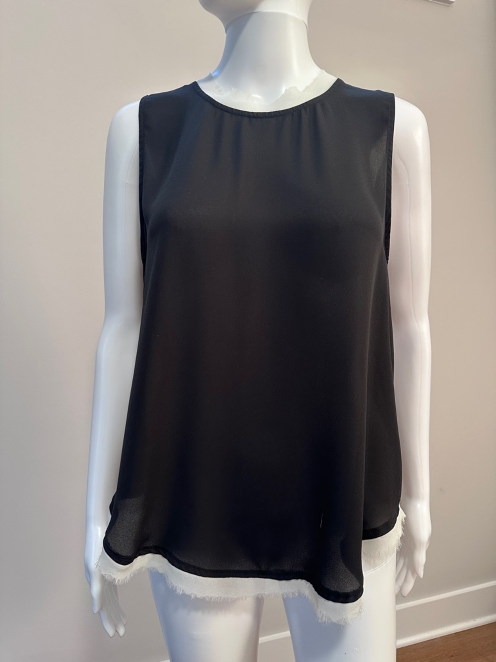 Black Sleeveless Chiffon Camisole
